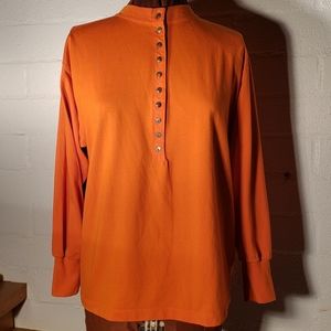 PlusSz Carriage Court orange long sleeve shirt 16
